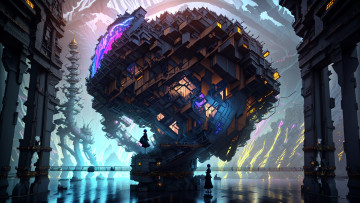 Картинка аниме оружие +техника +технологии нейросети графика нейроарт ai art нейронные сети рисунки нейро искусство