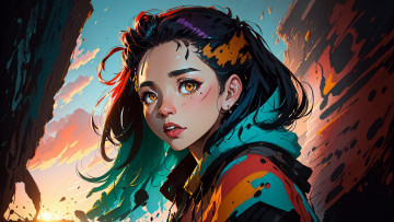 Картинка аниме unknown +другое+ нейросети графика нейроарт ai art нейронные сети рисунки нейро искусство