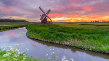 Картинка windmill+in+the+netherlands разное мельницы windmill in the netherlands