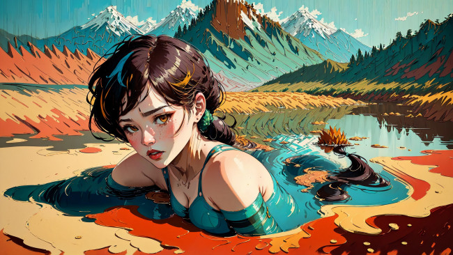 Обои картинки фото аниме, unknown,  другое , нейросети, графика, нейроарт, ai, art, нейронные, сети, рисунки, нейро, искусство