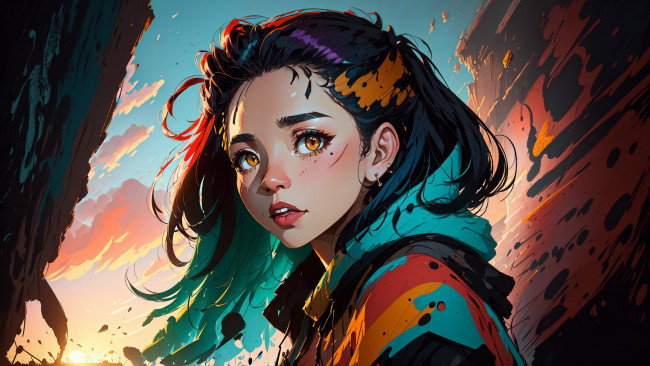 Обои картинки фото аниме, unknown,  другое , нейросети, графика, нейроарт, ai, art, нейронные, сети, рисунки, нейро, искусство