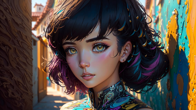 Обои картинки фото аниме, unknown,  другое , нейросети, графика, нейроарт, ai, art, нейронные, сети, рисунки, нейро, искусство