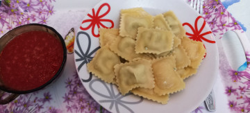 обоя еда, пельмени,  манты,  вареники, томатный, сок, равиоли