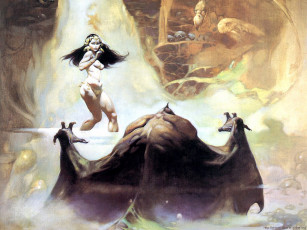 Картинка frank frazetta фэнтези красавицы чудовища