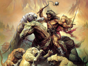 Картинка ken kelly фэнтези всадники наездники