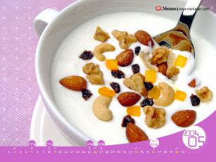 обоя календари, еда