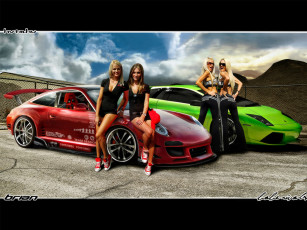 Картинка автомобили авто девушками