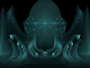 Картинка 3д графика fractal фракталы тёмный узор абстракция