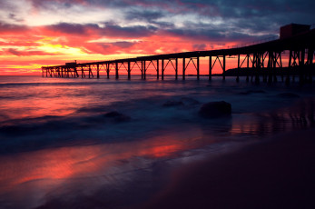 Картинка природа побережье море закат