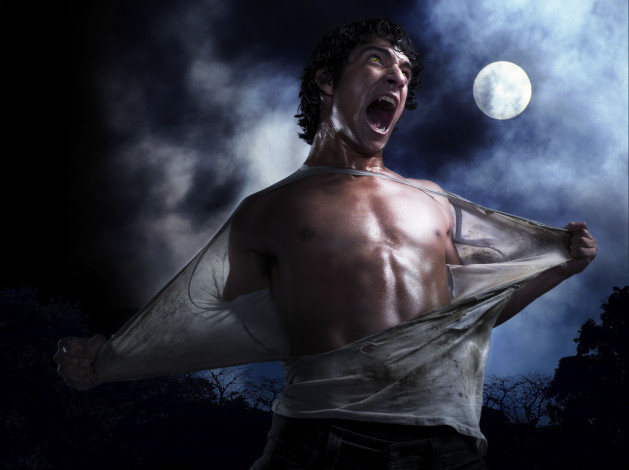 Обои картинки фото teen, wolf, кино, фильмы, вампмр, луна