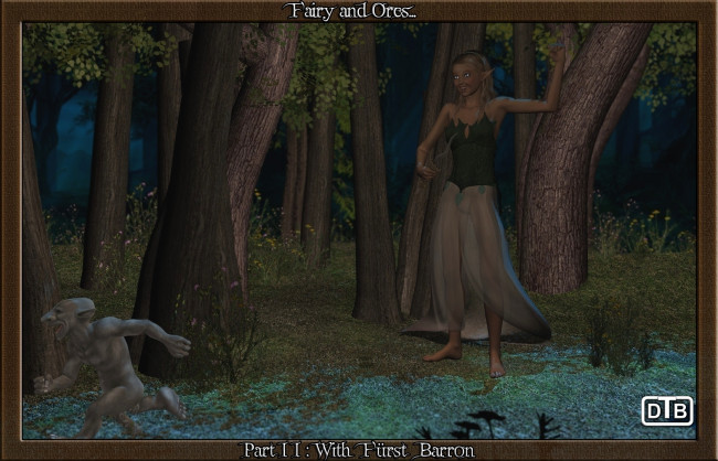 Обои картинки фото 3д, графика, elves, эльфы, орк, деревья, эльф