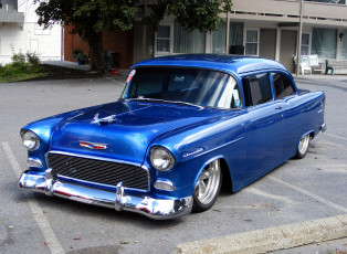 Картинка beautiful blue chevrolet автомобили автомобиль голубой классика