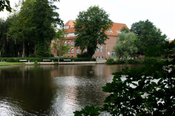 Картинка дания tonder города здания дома река