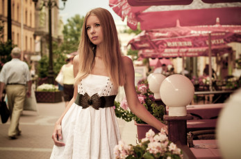 Картинка -Unsort+Блондинки девушки unsort блондинки платье город