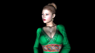 Картинка 3д графика people люди девушка взгляд