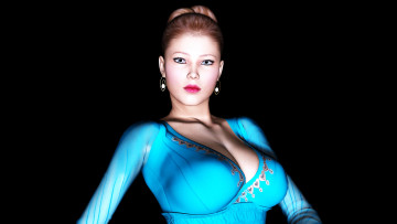 Картинка 3д графика people люди девушка взгляд