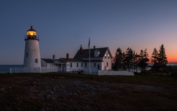 Картинка природа маяки дом вечер