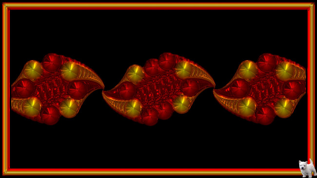 Обои картинки фото 3д, графика, fractal, фракталы, фон, цвета, щенок, узор