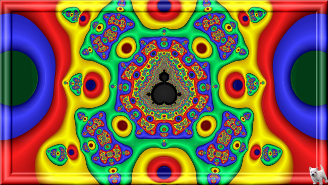 Обои картинки фото 3д, графика, fractal, фракталы, фон, узор, щенок