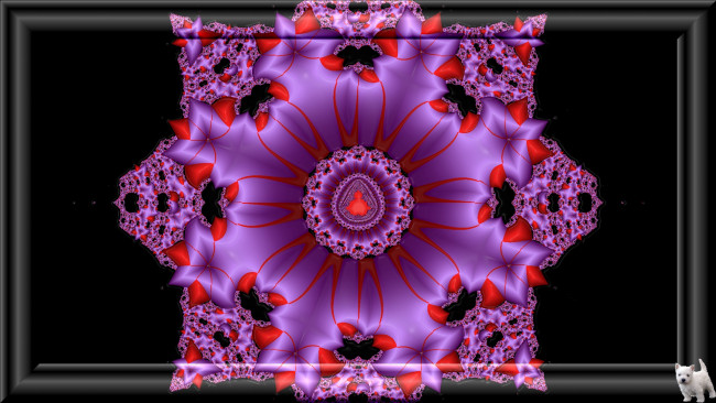 Обои картинки фото 3д, графика, fractal, фракталы, узор, щенок, цвета, фон