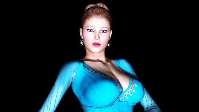 Обои картинки фото 3д, графика, people, люди, девушка, взгляд