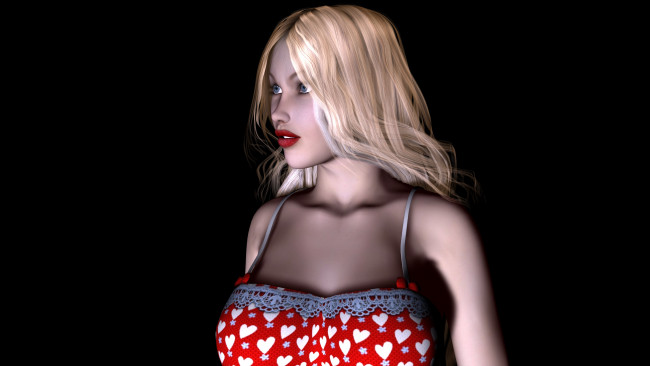 Обои картинки фото 3д, графика, people, люди, губы, взгляд