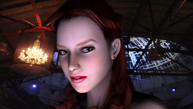 Обои картинки фото 3д, графика, portraits, портрет, взгляд, глаза