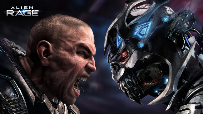 Обои картинки фото alien, rage, видео, игры, солдат, робот