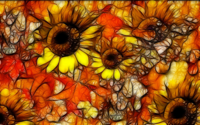 Обои картинки фото 3д, графика, flowers, цветы