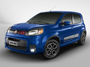 обоя автомобили, fiat, синий, 2014г, sporting, uno