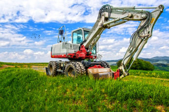 Картинка техника экскаваторы экскаватор колесный самоходный