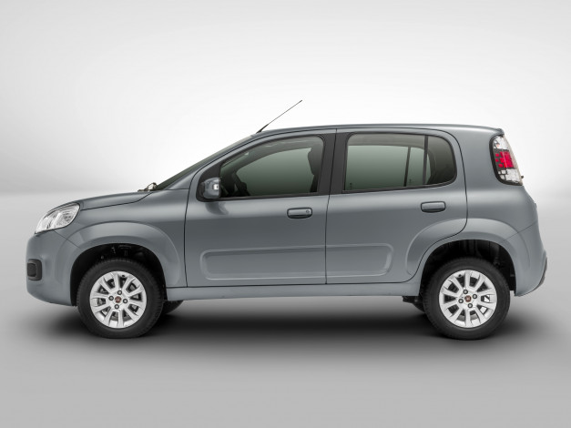 Обои картинки фото автомобили, fiat, 2014г, серый, attractive, uno