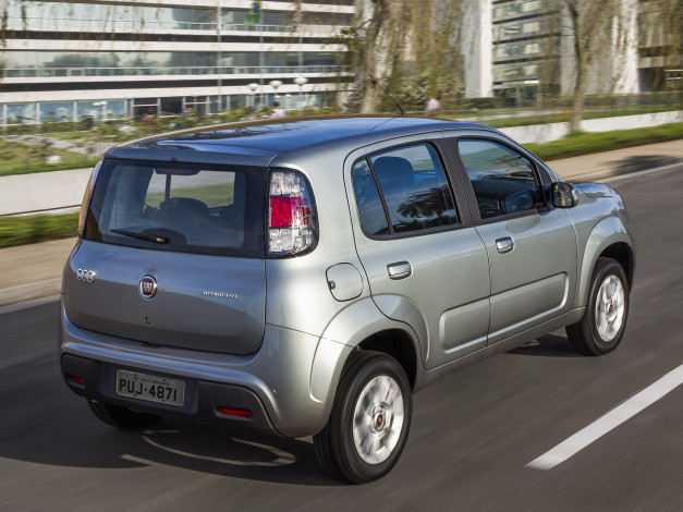 Обои картинки фото автомобили, fiat, 2014г, серый, attractive, uno