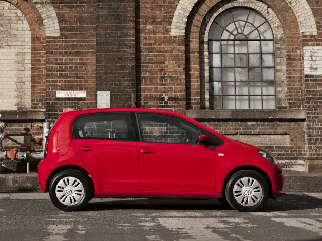 Обои картинки фото автомобили, volkswagen, красный, au-spec, up, 5-door, 2012г