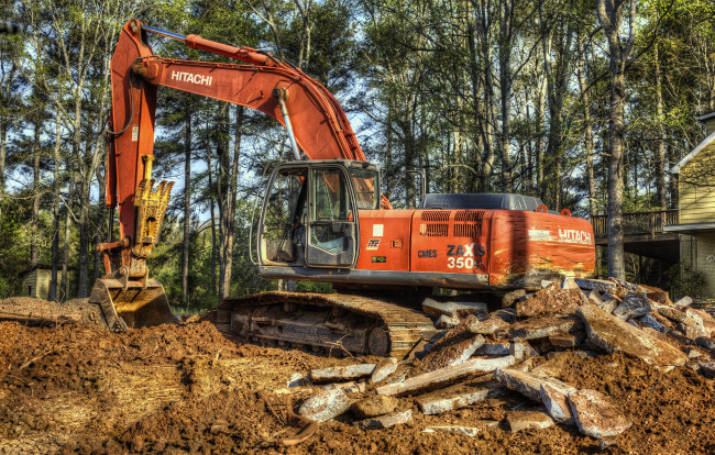 Обои картинки фото техника, экскаваторы, экскаватор, гусеничный, самоходный