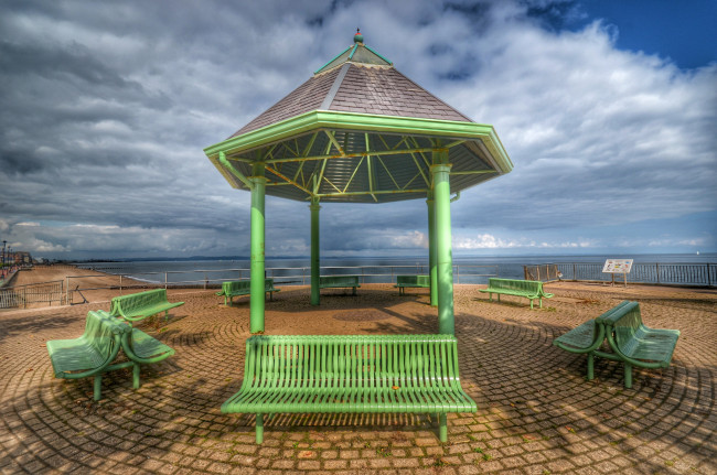 Обои картинки фото интерьер, - другое, обзорная, беседка, скамейки, площадка