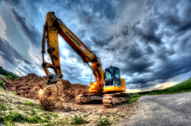 Обои картинки фото техника, экскаваторы, экскаватор, гусеничный, самоходный