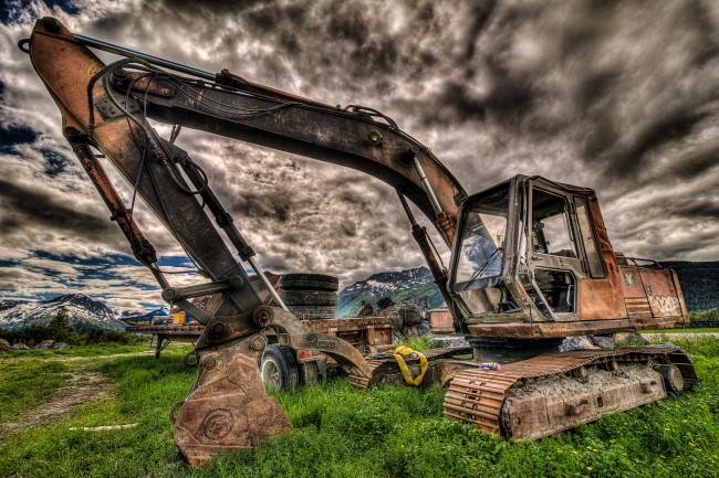 Обои картинки фото техника, экскаваторы, гусеничный, самоходный, экскаватор