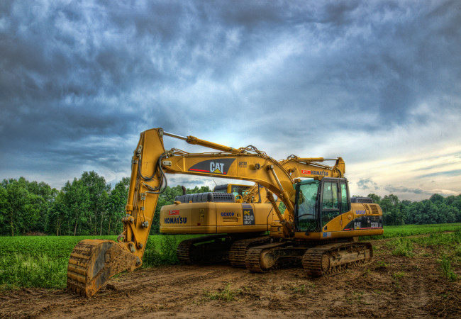 Обои картинки фото техника, экскаваторы, экскаватор, гусеничный, самоходный