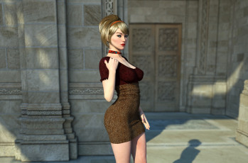 Картинка 3д+графика люди+ people взгляд фон девушка