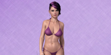 Картинка 3д+графика люди+ people девушка фон взгляд