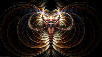 Картинка 3д+графика фракталы+ fractal узор фон цвета