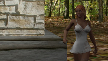 обоя 3д графика, люди , people, девушка, фон, взгляд