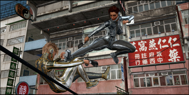 Обои картинки фото 3д графика, фантазия , fantasy, девушки, взгляд, фон, драка