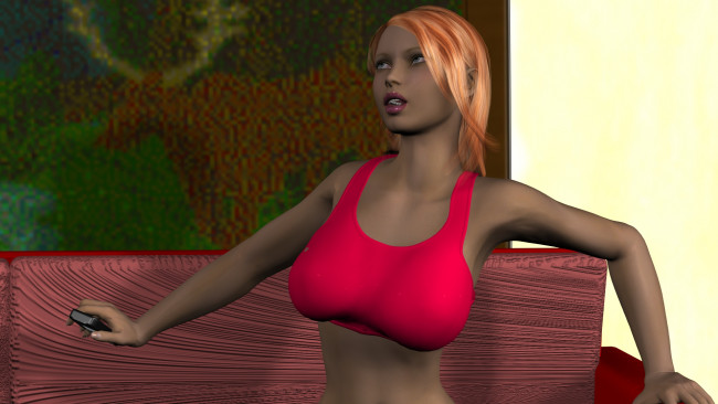 Обои картинки фото 3д графика, люди , people, фон, взгляд, девушка