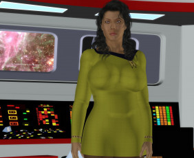 Картинка 3д+графика люди+ people девушка взгляд фон