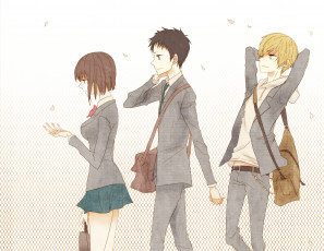 Картинка аниме durarara девушка парни