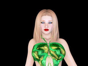 Картинка 3д+графика люди+ people блондинка взгляд фон девушка