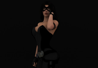 Картинка 3д+графика люди+ people маска фон взгляд девушка