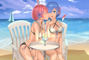 Картинка аниме re +zero+kara+hajimeru+isekai+seikatsu рем рам